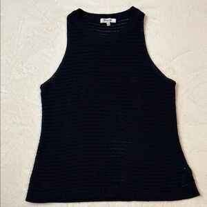Madewell Navy Open-Knit Sweater